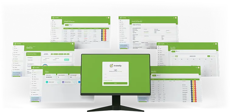 Krossfy Sistema para Gestão de Oficinas Mecânicas - Mockup